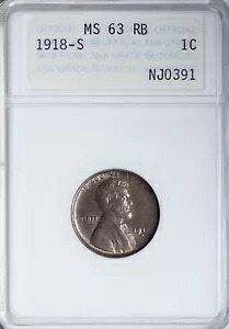 BU 1918-S リンカーン ウィート セント ペニー ANA ANACS MS63 RB ジーニー ランプ ホルダー RNLM｜WORLD RESOURCE【KING店】