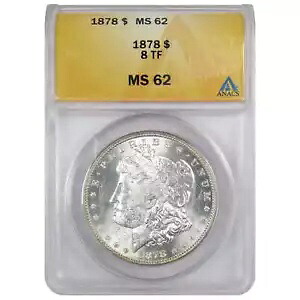1878 8TF モルガン ドル MS 62 ANACS 90% シルバー 未流通 SKU:IPC5704|WORLD RESOURCE【KING店】