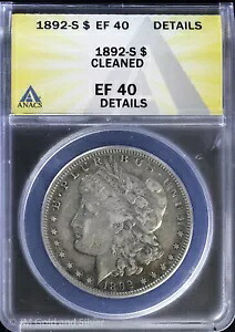 1892-S $1 モルガン シルバー ダラー ANACS EF 40 詳細 | XF｜WORLD RESOURCE【KING店】