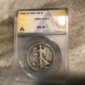 1921-D シルバー ウォーキング リバティ ハーフダラー VG8｜WORLD RESOURCE【KING店】 182,050円