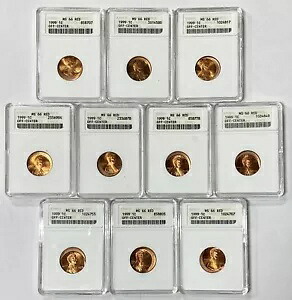 (10) 1999 リンカーン記念セント ANACS MS66 レッド オフセンター エラー ソープ ボックス キート｜WORLD RESOURCE【KING店】