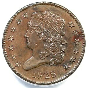 1828 C-1 ANACS AU 53 クラシック ヘッド ハーフセント コイン 1/2c｜WORLD RESOURCE【KING店】
