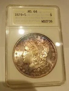 1879-S $1 モーガン シルバー ダラー MS-64 旧 ANA ホルダー シャープ！