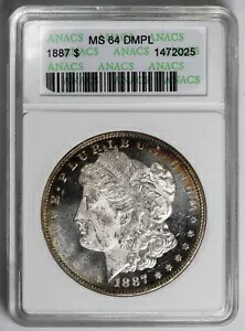 1887 モルガン シルバー ダラー ANACS MS64 DMPL