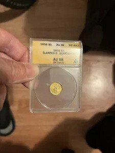 1856 $1 AU 58 詳細斜め 5 傷あり 認定 ANACS