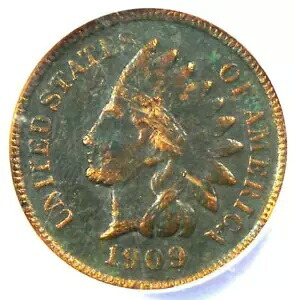 1909-S Indian Cent 1C - 認定 ANACS XF40 詳細 - レア キー デート ペニー!｜WORLD RESOURCE【KING店】