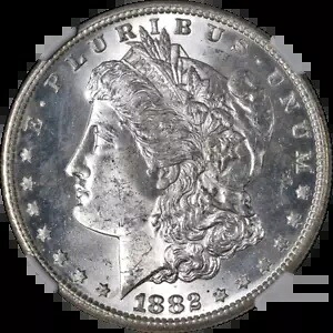 1882-S モーガン シルバー ダラー NGC MS65 ブラスト ホワイト ストロング ストライク STOCK｜WORLD RESOURCE【KING店】 101,200円