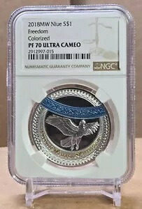 2018 ニウエ $1 - あなたの魂の世界 - 自由 - NGC PF70 UC - 0.999 シルバー コイン｜WORLD RESOURCE【KING店】