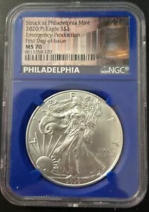 2020 (P) ASE、STRUCK @ フィラデルフィア造幣局/EMERG PRODUCT./FDOI/MS70/NGC｜WORLD RESOURCE【KING店】