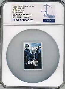 ハリー・ポッターと炎のゴブレット ポスターコイン 2020 1オンス シルバー コイン NGC PF70 FR画像