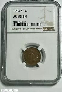 1908-S 1C インディアン セント (NGC AU53) GF14973NH｜WORLD RESOURCE【KING店】 103,950円