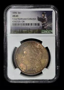 NGC MS63 1896 モルガン ドル - ダークトーンの両面、グレート ノースウェスト コレクション｜WORLD RESOURCE【KING店】