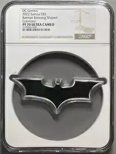 2022 1 オンス .999 シルバー サモア DC コミックス バットマン バットラン シェイプ NGC PF 70 UC|WORLD RESOURCE【KING店】