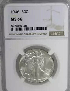 1946 ウォーキング リバティ ハーフダラー : NGC MS66|WORLD RESOURCE【KING店】