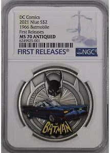 NGC MS70 FR 1966 バットモービル DC 1 オンス シルバー コイン アンティーク 2021 ボックス/COA｜WORLD RESOURCE【KING店】