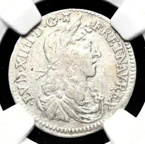 フランス。ルイ 14 世「太陽王」、シルバー 1/12 Ecu、1662-I、NGC AU50｜WORLD RESOURCE【KING店】