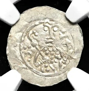 オランダ、ユトレヒト。ウィレム・ファン・ポン、1054-1076、シルバーデニール、NGC MS63｜WORLD RESOURCE【KING店】