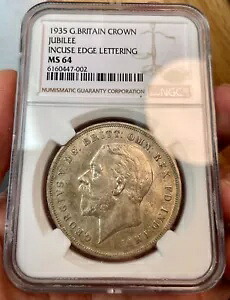NGC MS64 イギリス イギリス 1935 ジュビリー キング ジョージ 5 世 シルバー コイン 1 クラウン｜WORLD RESOURCE【KING店】