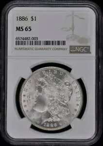 1886 モルガン ドル S$1 NGC MS65｜WORLD RESOURCE【KING店】