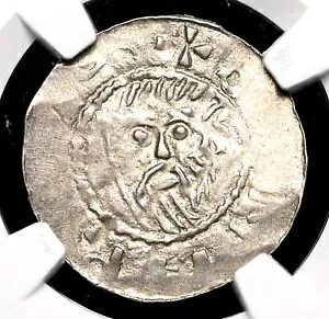 ドイツ、ジェベル。ベルンハルト 2 世、1011 ～ 1059 年。シルバーデナール、NGC AU55｜WORLD RESOURCE【KING店】 103,950円