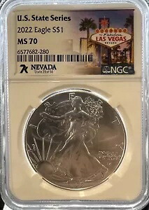 US ステート シリーズ 2022 イーグル S$1 "ネバダ" NGC MS70 LOC AE*|WORLD RESOURCE【KING店】