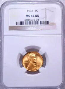 :1938 1C リンカーン セント キー デート NGC MS 67 RD シャイニング レッド レアリティ R3 最高グレード｜WORLD RESOURCE【KING店】