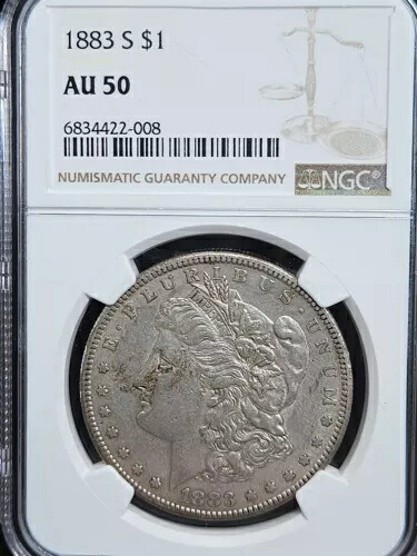 1883 S モーガン シルバー ダラー - NGC 認定 AU50|WORLD RESOURCE【KING店】