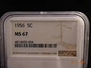 1956年 ジェファーソン・ニッケル、NGC MS67｜WORLD RESOURCE【KING店】 103,950円
