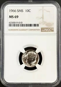 1966 SMS ルーズベルト ダイムは NGC によって MS 69 を認定されました。｜WORLD RESOURCE【KING店】