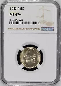 1943-P 5C ジェファーソン ニッケル NGC MS67+ 4468106-003｜WORLD RESOURCE【KING店】