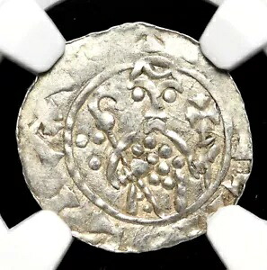 オランダ、ユトレヒト。ウィレム・ファン・ポン、1054-1076、シルバーデニール、NGC MS61|WORLD RESOURCE【KING店】