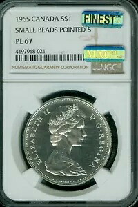 1965 SB P5 カナダ シルバー ドル NGC PL67 MAC 最高級スポットレス *|WORLD RESOURCE【KING店】