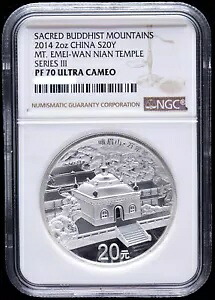 NGC PF70 中国 2014 中国の神聖な仏教峨眉山銀貨 2 オンス S20Y｜WORLD RESOURCE【KING店】 103,950円