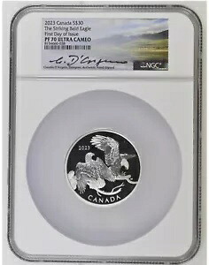 2023 カナダ $30 印象的なハクトウワシ NGC PR 70 UCAM サイン入りクラウディオ ダンジェロ|WORLD RESOURCE【KING店】