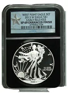 2013-W ウエスト ポイント シルバー イーグル 2 コイン スラブ セット NGC PF69/SP69 リバース/エンハンスド|WORLD RESOURCE【KING店】