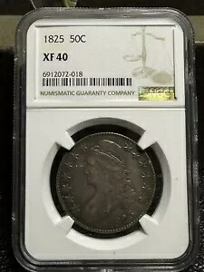 1825 キャップドバスト ハーフダラー NGC XF-40｜WORLD RESOURCE【KING店】