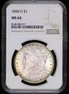 1898 O モーガン シルバー ダラー NGC MS-64 リバース レインボー トーニング｜WORLD RESOURCE【KING店】