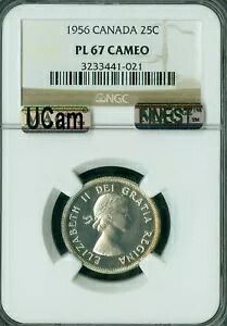 1956 カナダ 25 セント NGC PL67 CAM UCam MAC 最高級グレード スポットレス *｜WORLD RESOURCE【KING店】