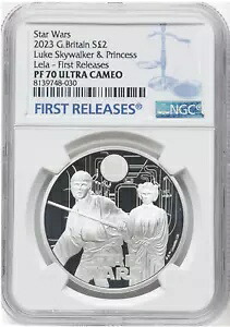 NGC PF70 2023 イギリス スター ウォーズ ルーク スカイウォーカー & レイア姫 シルバー コイン｜WORLD RESOURCE【KING店】