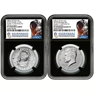 2019-S 50c アポロ 11 号 50th Ann。ハーフダラー 2 個セット NGC PF70 FDI ASF ラベル リテンション...｜WORLD RESOURCE【KING店】 101,750円