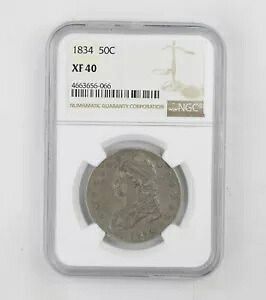 XF40 1834 キャップドバスト ハーフダラー - NGC グレード *0226｜WORLD RESOURCE【KING店】