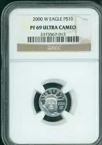 2000-W $10 プラチナ イーグル 自由の女神 1/10 オンスNGC PR69 プルーフ PF69 !!!