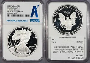 2021-W シルバーイーグル;タイプ 1; NGC PF-70 UCAM を先行リリース|WORLD RESOURCE【KING店】