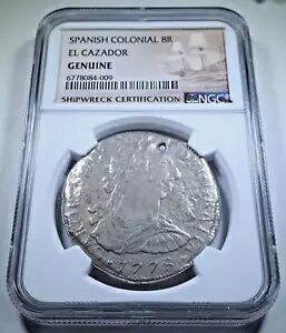 NGC 1778 エル カザドル難破船 メキシコ シルバー 8 レアル 1700 年代のスペイン植民地時代のコイン|WORLD RESOURCE【KING店】
