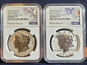 2023-S MORGAN & PEACE ドルリバース プルーフ NGC PF70 FDI Fdoi 初日発行 !!｜WORLD RESOURCE【KING店】