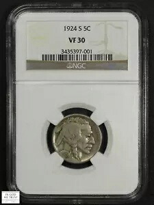 1924 S バッファロー ニッケル 5C NGC VF 30｜WORLD RESOURCE【KING店】