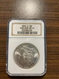 1897-S REDFIELD モーガン シルバー ダラー $1 NGC ミント ステート 63 MS 63｜WORLD RESOURCE【KING店】