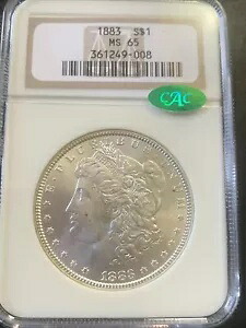 1883 NGC MS65 CAC モーガン シルバー ダラー付き、美しいストライク|WORLD RESOURCE【KING店】