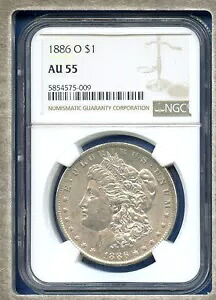 1886 O NGC AU55 モーガン ドル $1 US ミント シルバー レア キー デイト 1886-O AU-55｜WORLD RESOURCE【KING店】