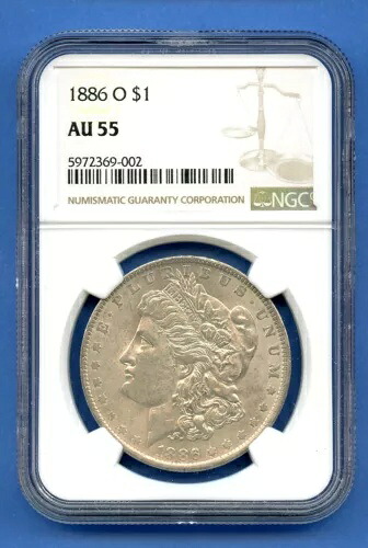 1886 O NGC AU55 モーガン ドル $1 US ミント シルバー レア キー デイト 1886-O AU-55｜WORLD RESOURCE【KING店】
